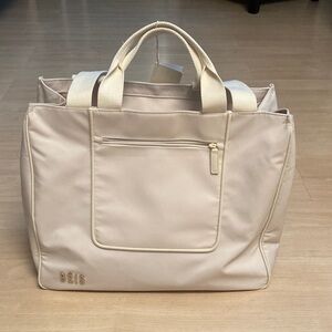 Beis Cream East to West Tote Bag